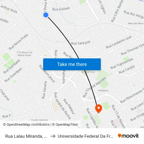 Rua Lalau Miranda, 214-244 to Universidade Federal Da Fronteira Sul map