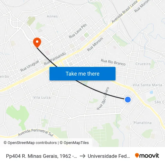 Pp404 R. Minas Gerais, 1962 - Vila Schell(Golden Pet Hotel) to Universidade Federal Da Fronteira Sul map