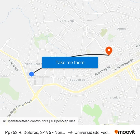 Pp762 R. Dolores, 2-196 - Nene Graeff(Em Frente Casa 243) to Universidade Federal Da Fronteira Sul map