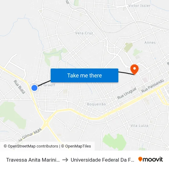 Travessa Anita Marini, 447-537 to Universidade Federal Da Fronteira Sul map