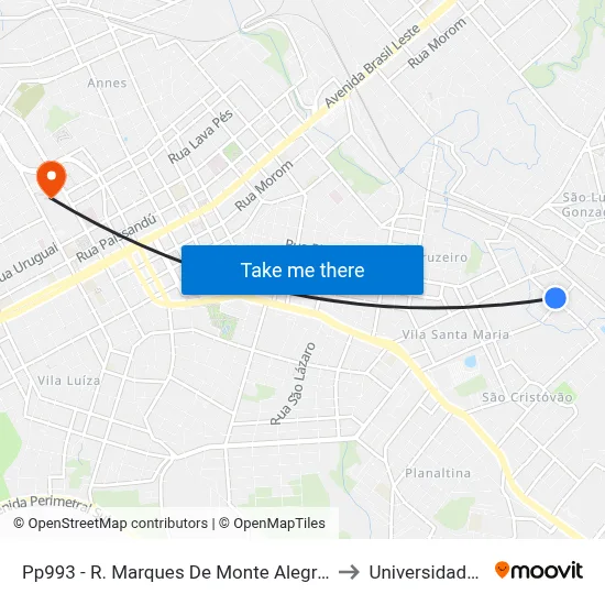 Pp993 - R. Marques De Monte Alegre  201-299 - Vila Santa Maria  Passo Fundo - Rs (Em Frente 224) to Universidade Federal Da Fronteira Sul map