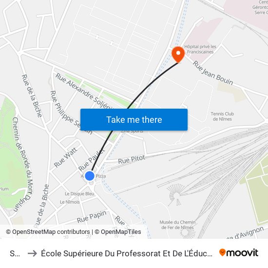 Sully to École Supérieure Du Professorat Et De L'Éducation (Espe) map