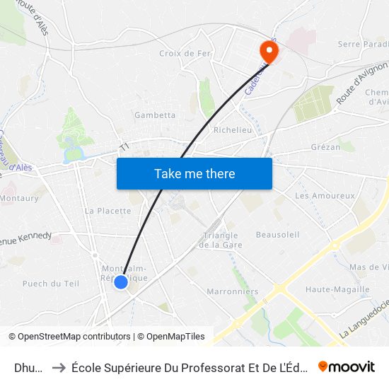 Dhuoda to École Supérieure Du Professorat Et De L'Éducation (Espe) map