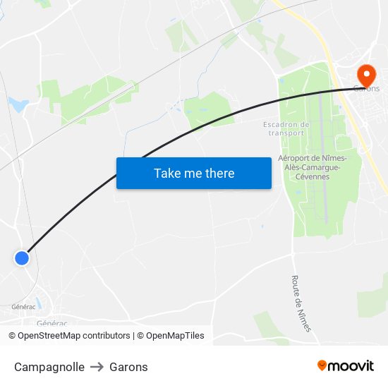 Campagnolle to Garons map