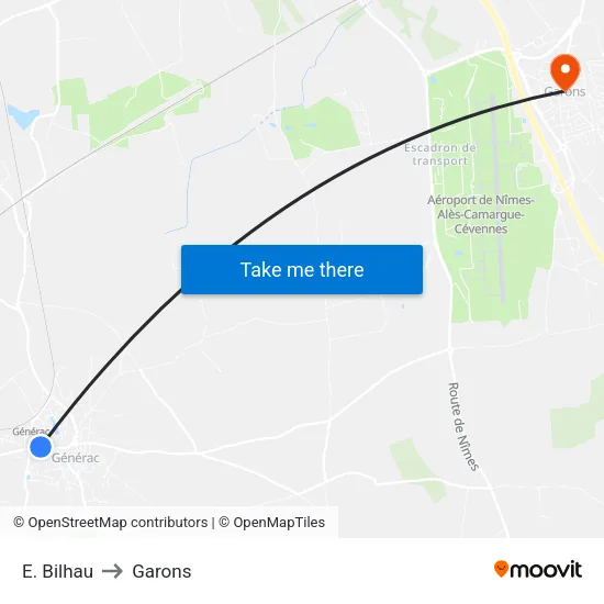 E. Bilhau to Garons map
