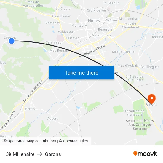 3è Millenaire to Garons map