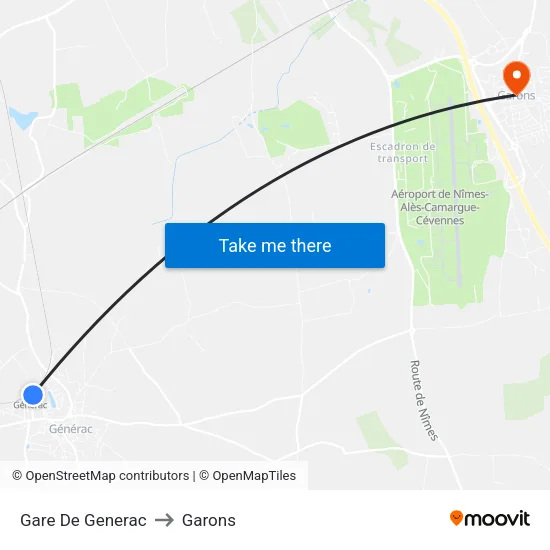 Gare De Generac to Garons map