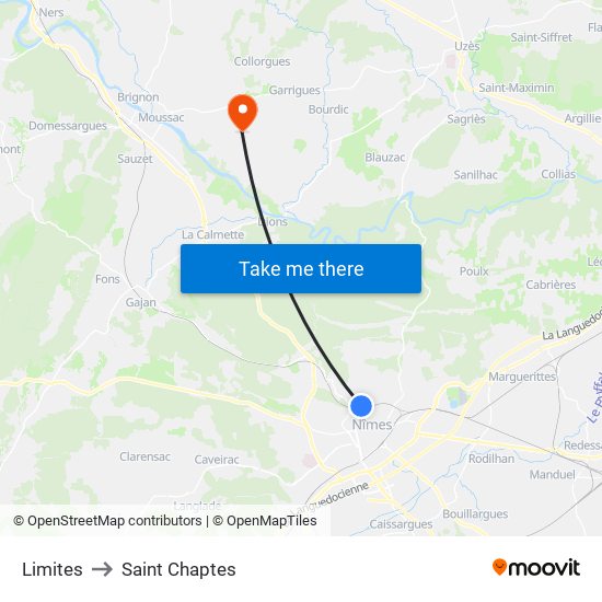 Limites to Saint Chaptes map