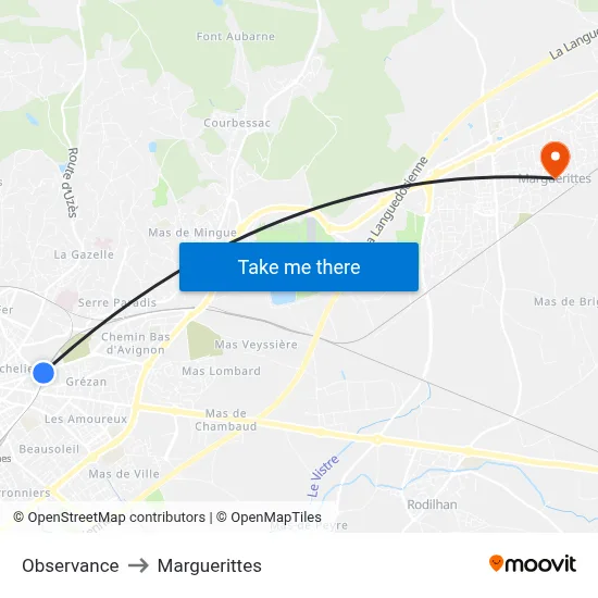 Observance to Marguerittes map