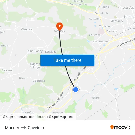 Mourier to Caveirac map
