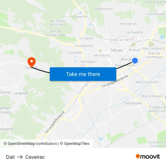 Dali to Caveirac map