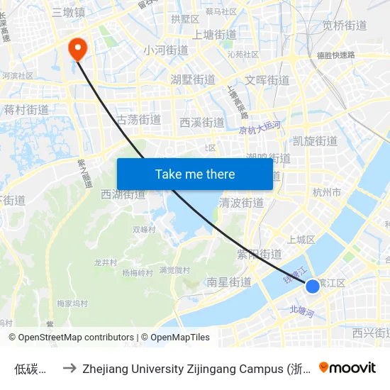 低碳科技馆 to Zhejiang University Zijingang Campus (浙江大学紫金港校区) map