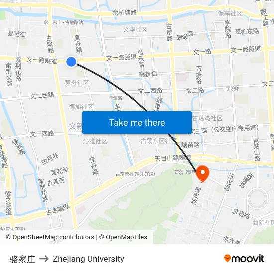 Luojiazhuang to Zhejiang University map
