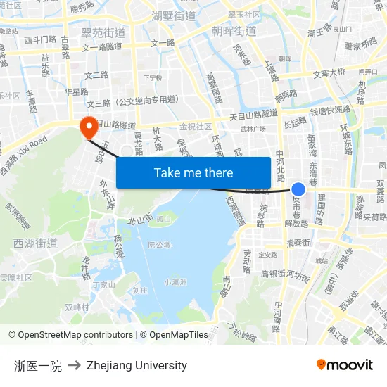 First Affiliated Hospital to Zhejiang University map