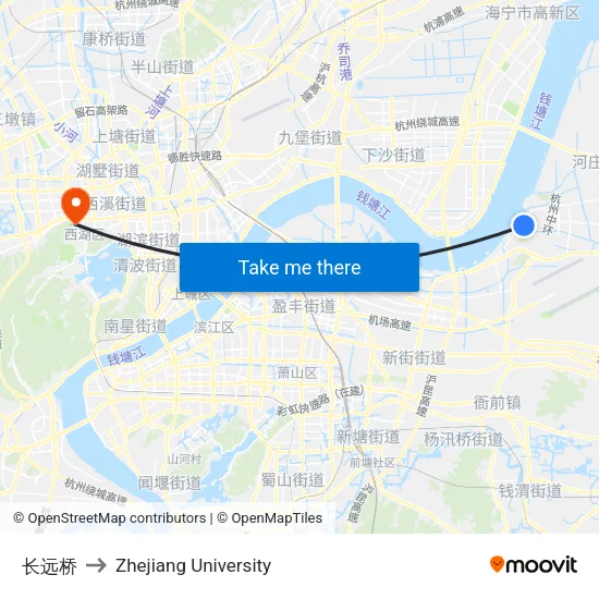 长远桥 to Zhejiang University map