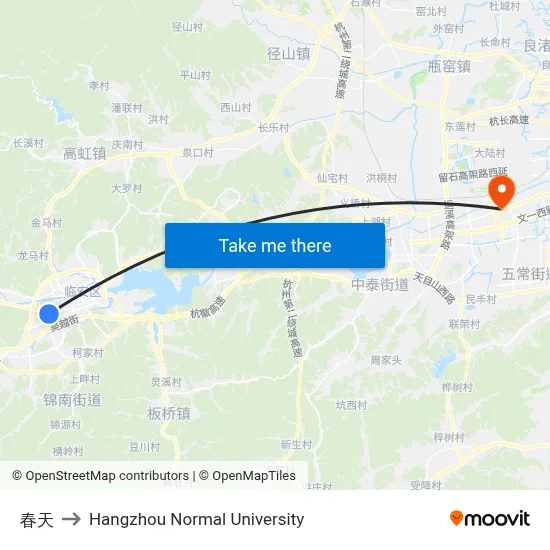 Spring to Hangzhou Normal University map