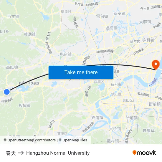 Spring to Hangzhou Normal University map