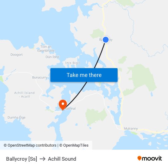 Ballycroy [Ss] to Achill Sound map