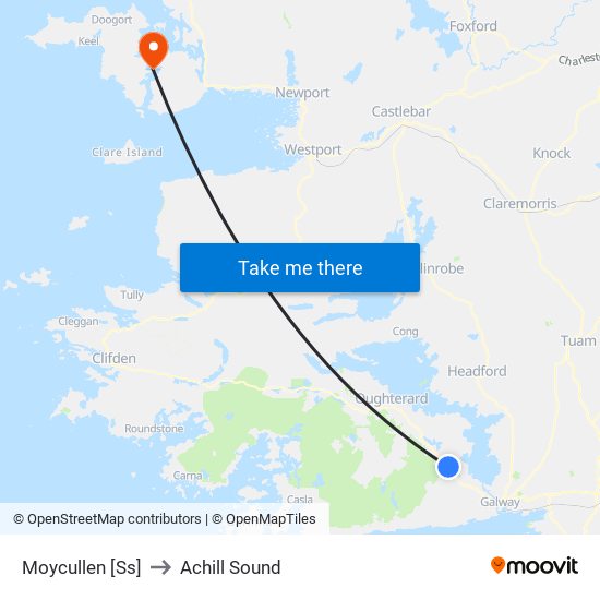 Moycullen [Ss] to Achill Sound map