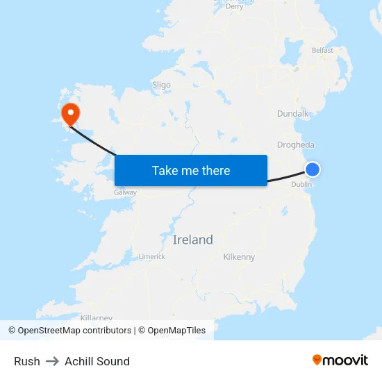Rush to Achill Sound map