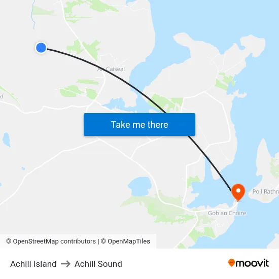 Achill Island to Achill Sound map