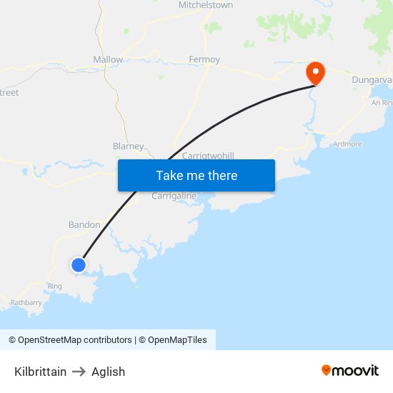 Kilbrittain to Aglish map