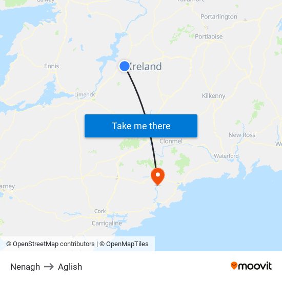 Nenagh to Nenagh map