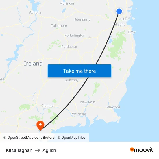 Kilsallaghan to Aglish map