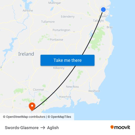 Swords-Glasmore to Aglish map