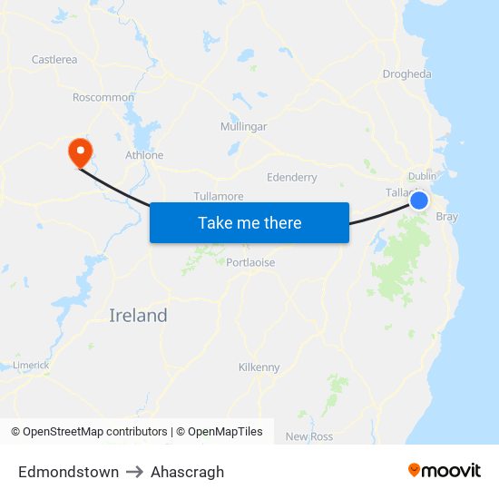 Edmondstown to Ahascragh map