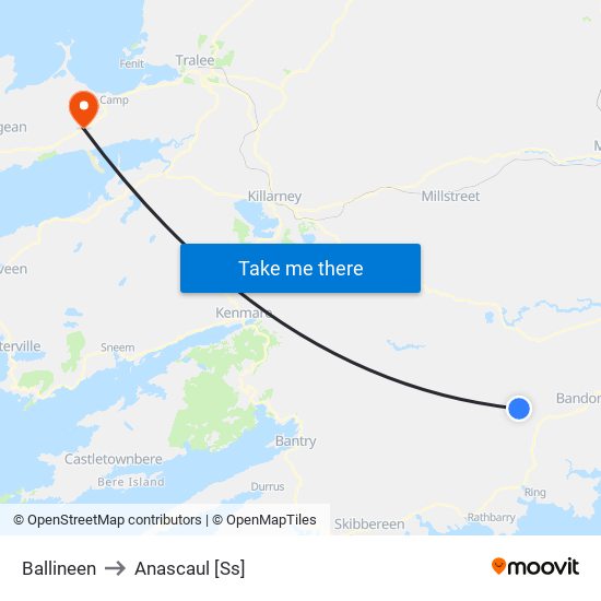 Ballineen to Anascaul [Ss] map
