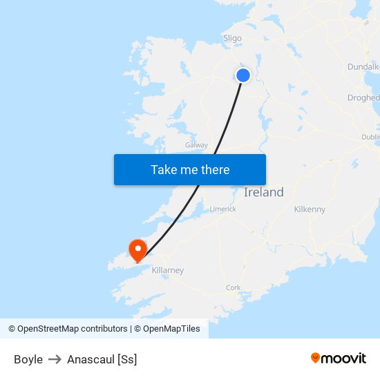 Boyle to Anascaul [Ss] map