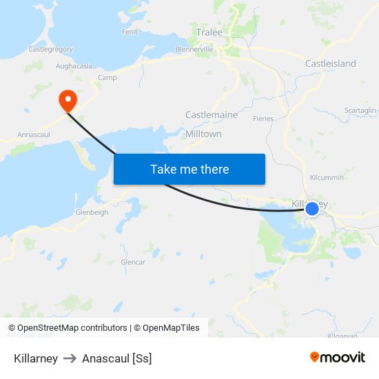 Killarney to Anascaul [Ss] map