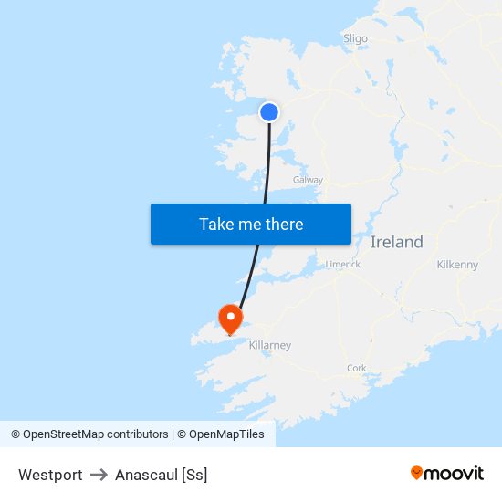 Westport to Anascaul [Ss] map