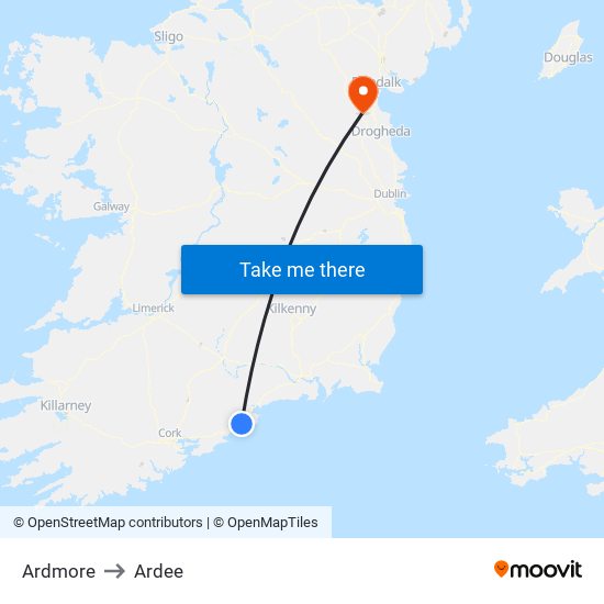 Ardmore to Ardmore map