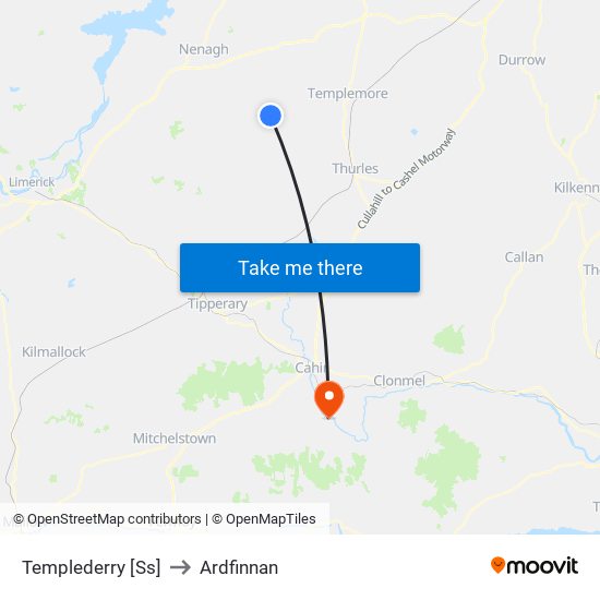 Templederry [Ss] to Ardfinnan map