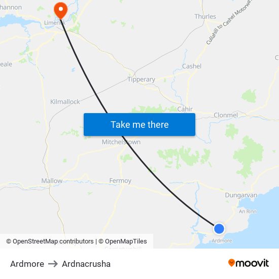 Ardmore to Ardnacrusha map