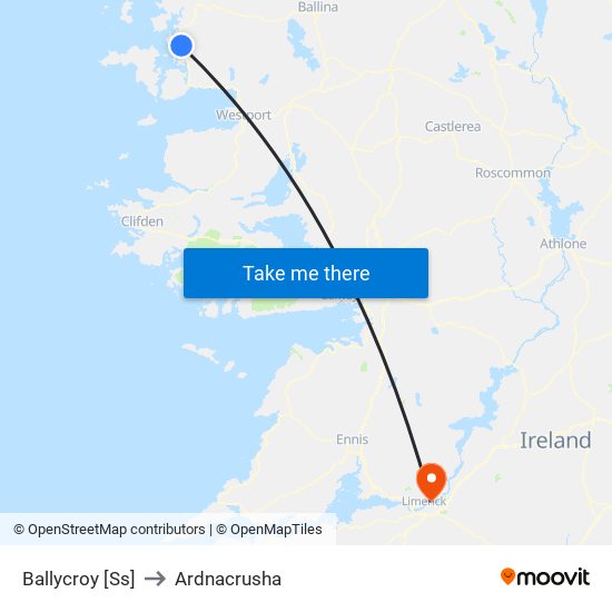 Ballycroy [Ss] to Ardnacrusha map