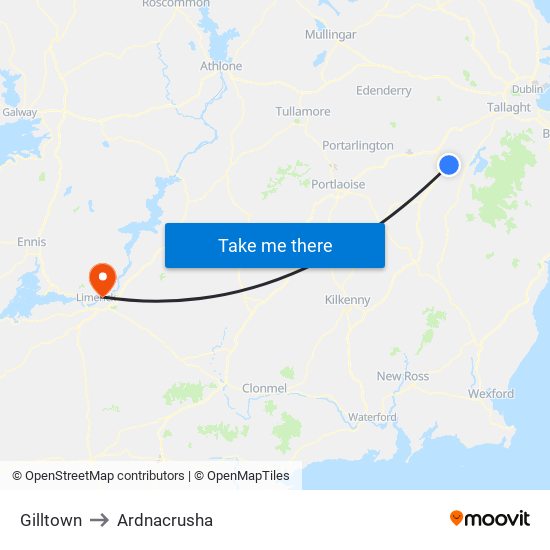 Gilltown to Ardnacrusha map