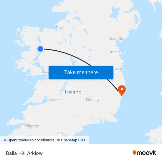 Balla to Arklow map