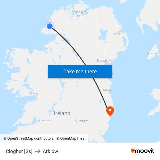 Clogher [Ss] to Arklow map