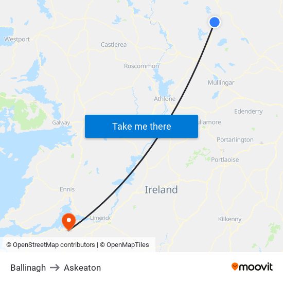 Ballinagh to Askeaton map