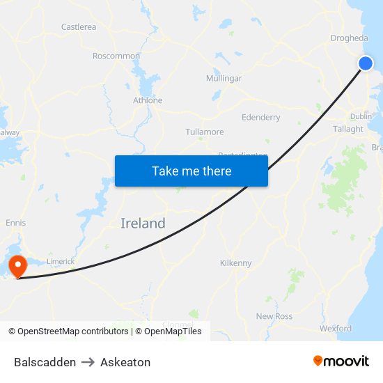 Balscadden to Askeaton map