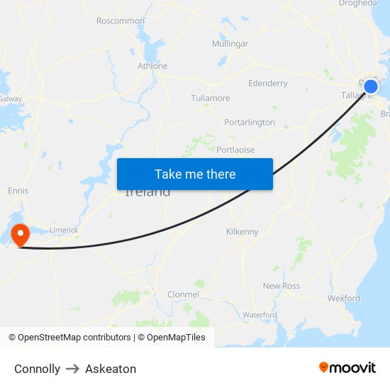 Connolly to Askeaton map