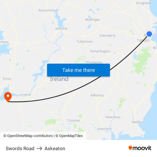 Swords Road to Askeaton map