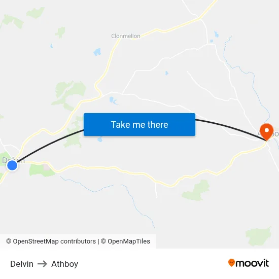 Delvin to Athboy map