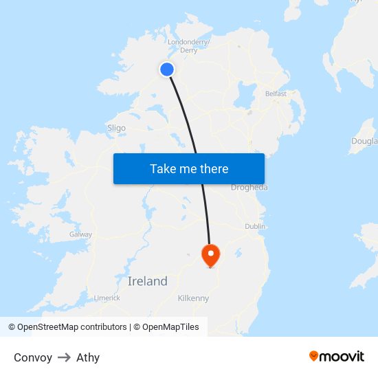 Convoy to Athy map