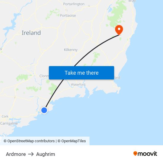 Ardmore to Ardmore map