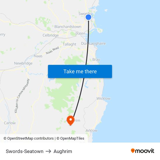 Swords-Seatown to Aughrim map