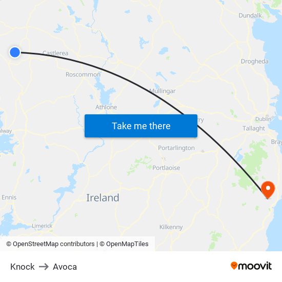 Knock to Avoca map